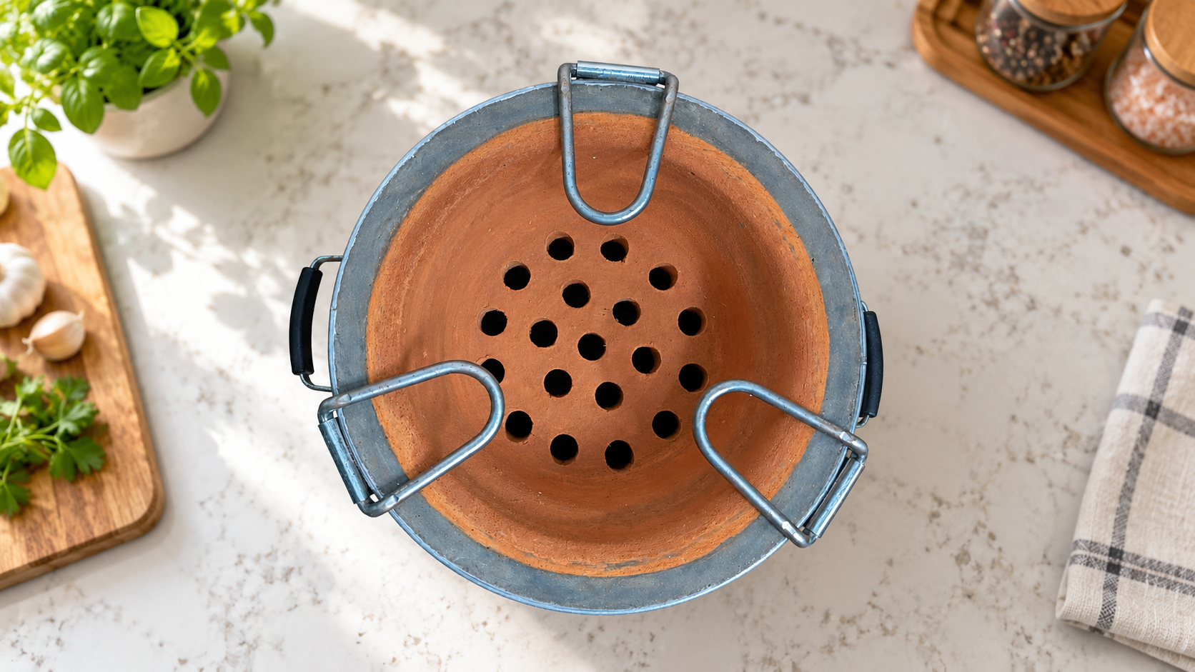 BOJA 2.0 clay-lined chamber viewed from above